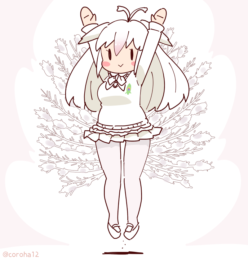 white peafowl (kemono friends and 1 more) drawn by coroha
