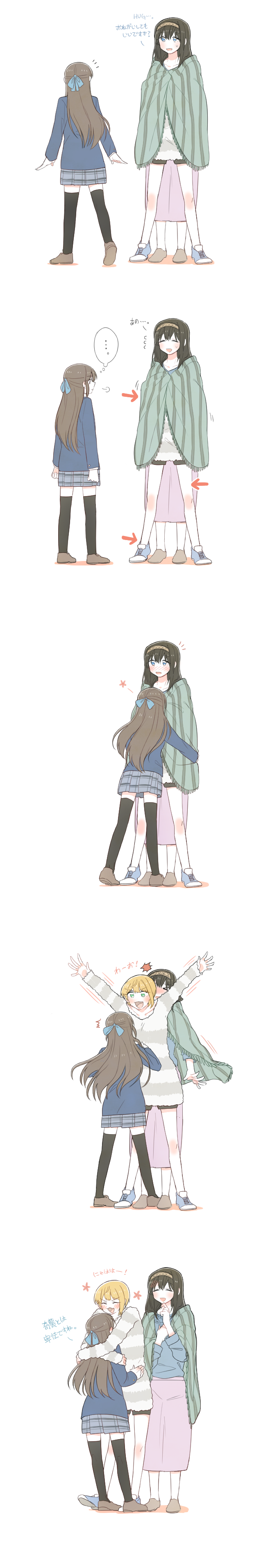 sagisawa fumika, tachibana arisu, and miyamoto frederica (idolmaster and 1 more) drawn by bowwow_(hamju94)