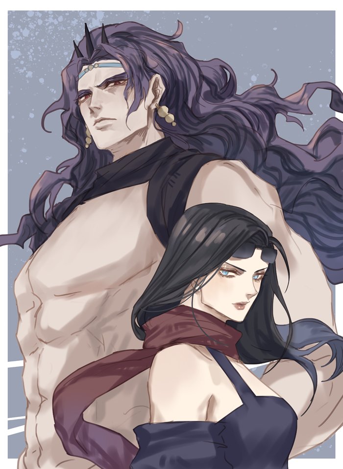 kars and lisa lisa (jojo no kimyou na bouken and 1 more) drawn by yepnean