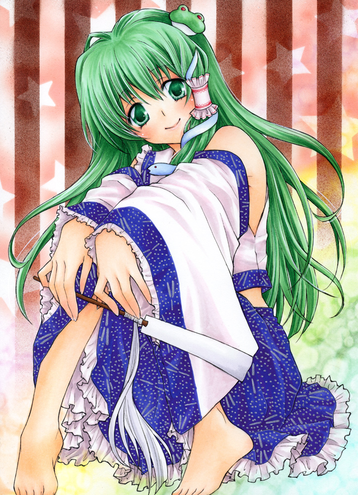 kochiya sanae (touhou) drawn by aoi_yuuka_(ao_no_kokoro)