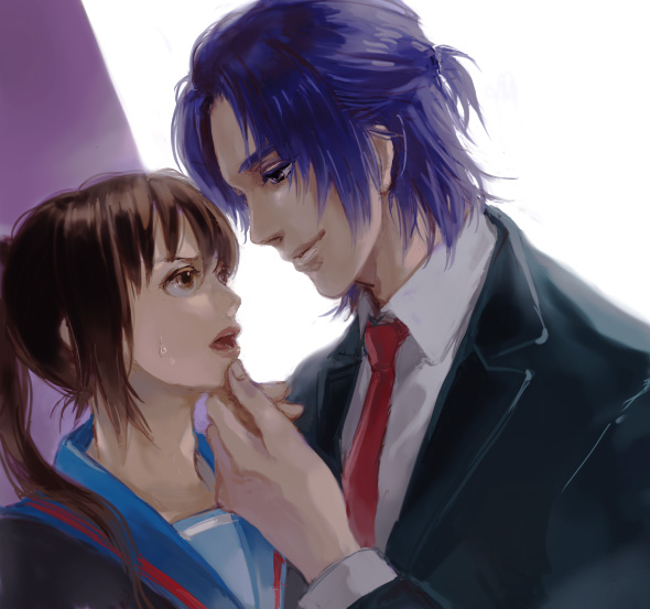 kyonko and asakura ryo (suzumiya haruhi no yuuutsu) drawn by olida_(jambon)