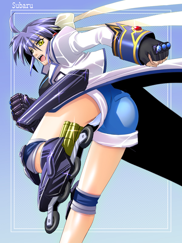 subaru nakajima and revolver knuckle (lyrical nanoha and 1 more) drawn by ichimedoo