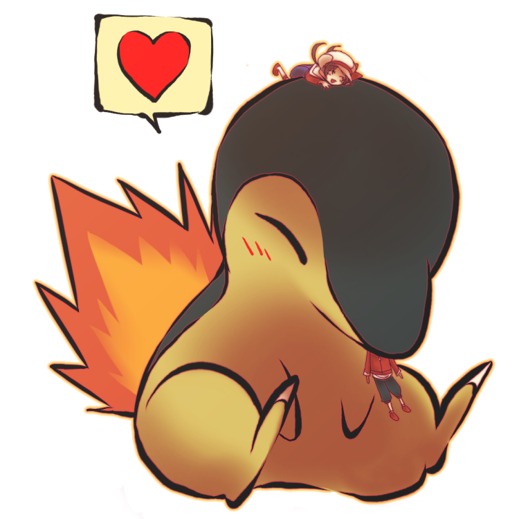 ethan, lyra, and cyndaquil (pokemon and 1 more) drawn by mogiko