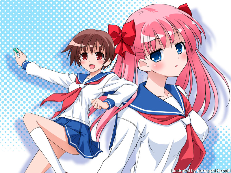 haramura nodoka and miyanaga saki (saki) drawn by horiguchi_hiroshi