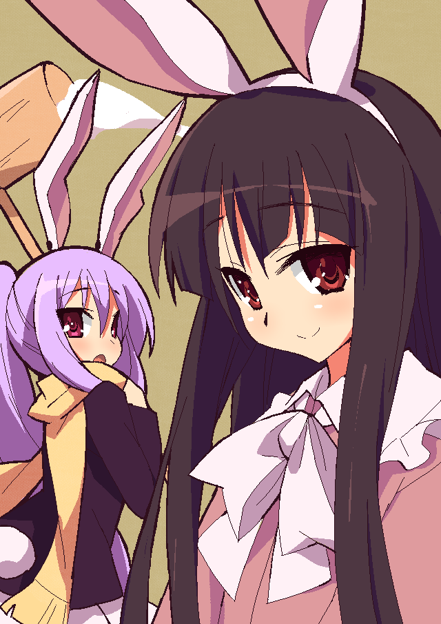 reisen udongein inaba and houraisan kaguya (touhou) drawn by 9law