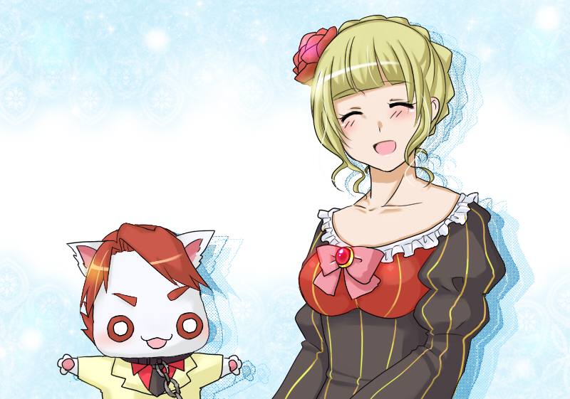 beatrice, ushiromiya battler, aria pokoteng, alicia florence, and oohara sayaka (umineko no naku koro ni and 1 more) drawn by kanene_nono
