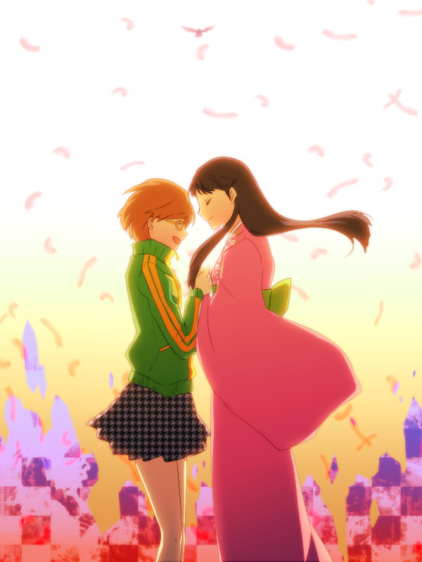 satonaka chie and amagi yukiko (persona and 1 more) drawn by fujino_miyabi
