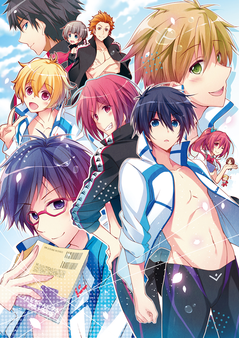 tachibana makoto, nanase haruka, matsuoka rin, matsuoka gou, hazuki nagisa, and 6 more (free!) drawn by hirai_yuzuki