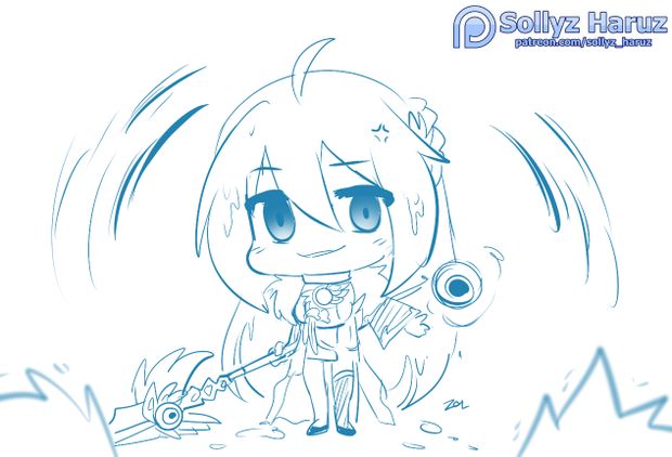ara haan and yama raja (elsword) drawn by sollyz