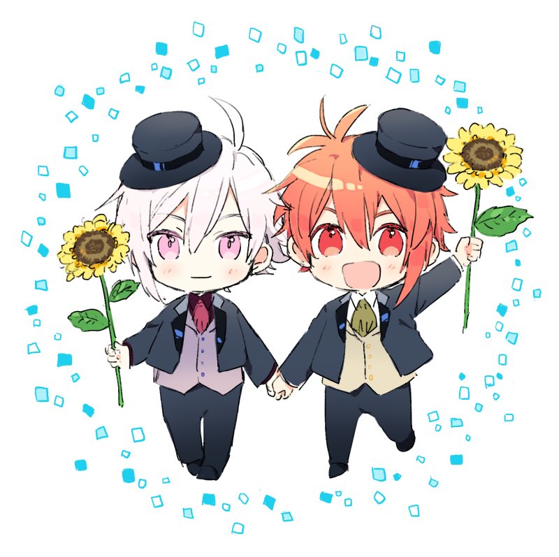 nanase riku and kujou tenn (idolish7) drawn by itonoko