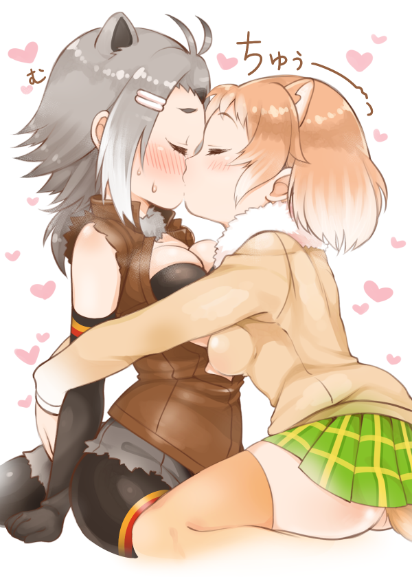 american beaver and black-tailed prairie dog (kemono friends) drawn by arato_asato