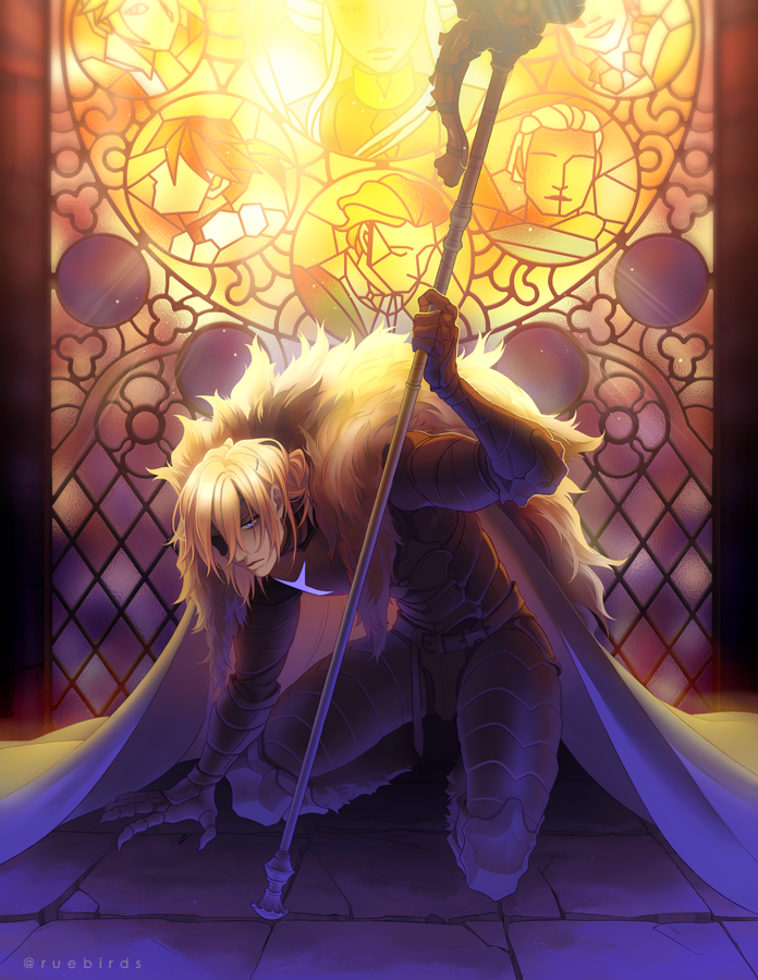 edelgard von hresvelg, dimitri alexandre blaiddyd, claude von riegan, sylvain jose gautier, felix hugo fraldarius, and 1 more (fire emblem and 1 more) drawn by ruebird
