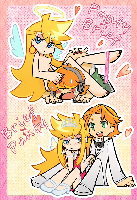 panty and brief (panty & stocking with garterbelt) drawn by toraneko_(38)