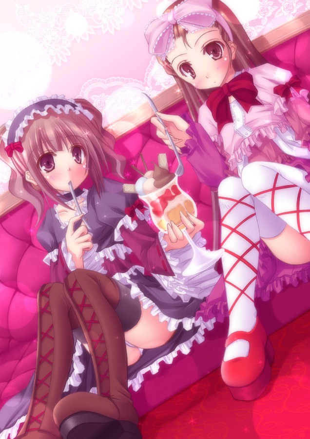 minase iori and takatsuki yayoi (idolmaster) drawn by kago_no_tori
