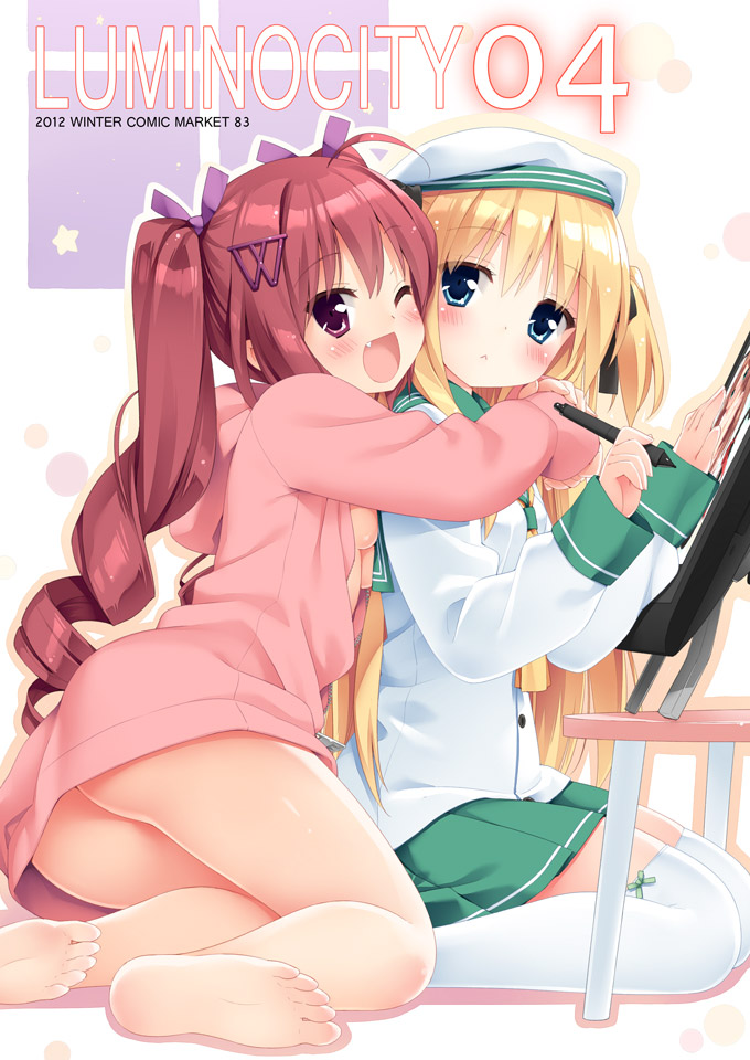 shimotsuki potofu and hazuki watora (original) drawn by kani_biimu