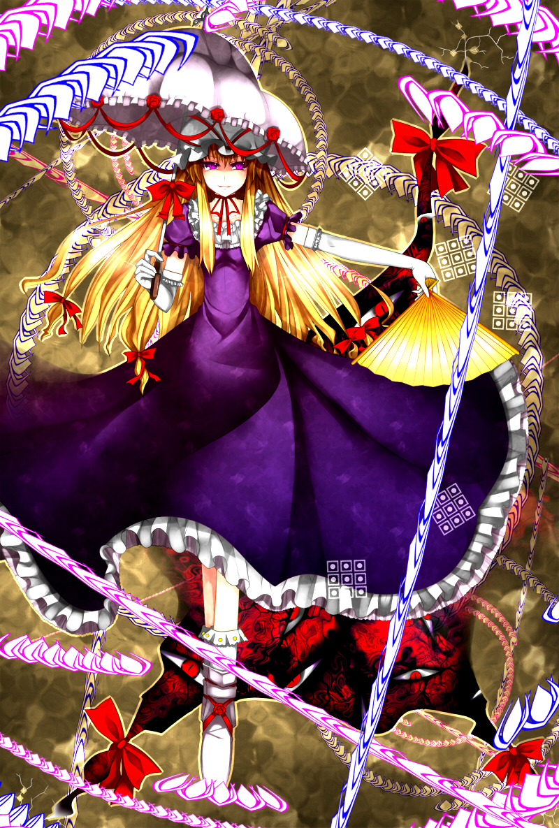 yakumo yukari (touhou and 1 more) drawn by kazetto