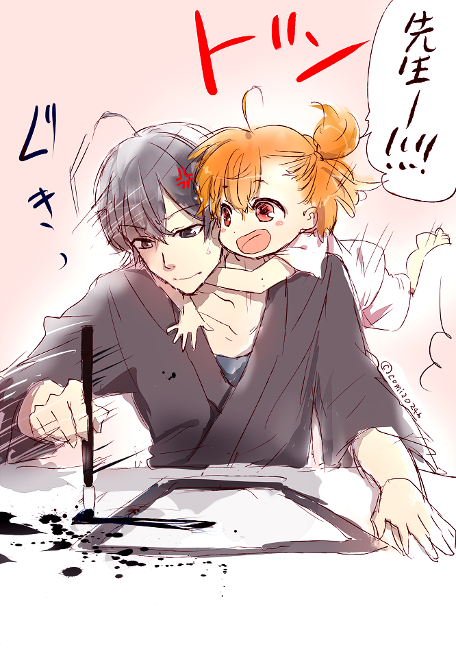 kotoishi naru and handa seishuu (barakamon) drawn by kimura_shiki