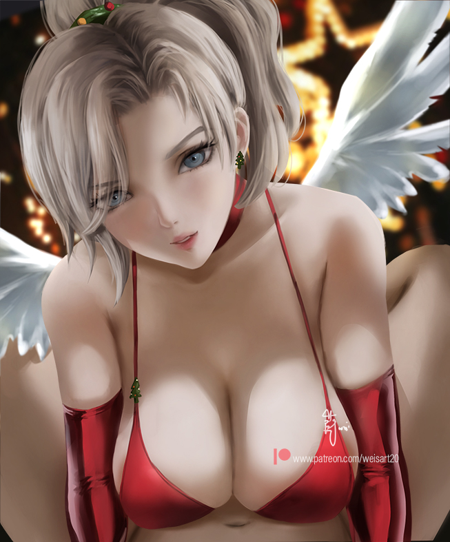 mercy (overwatch and 1 more) drawn by wei_(promise_0820)