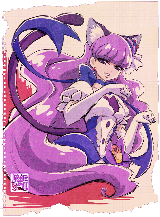 kotozume yukari and cure macaron (precure and 1 more) drawn by kamikita_futago
