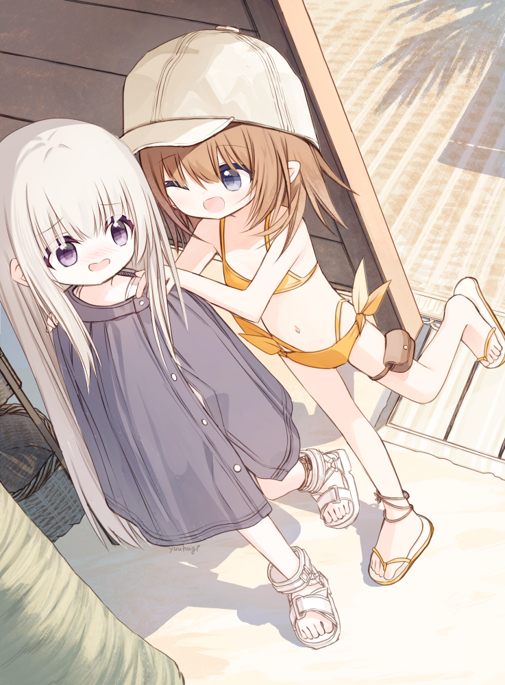 lucena winter and healer girl (original) drawn by yuuhagi_(amaretto-no-natsu)