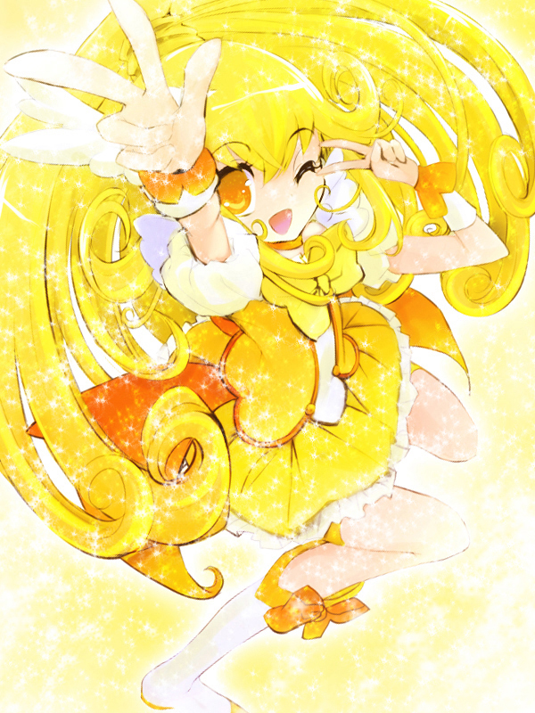 kise yayoi and cure peace (precure and 1 more) drawn by pipipi32
