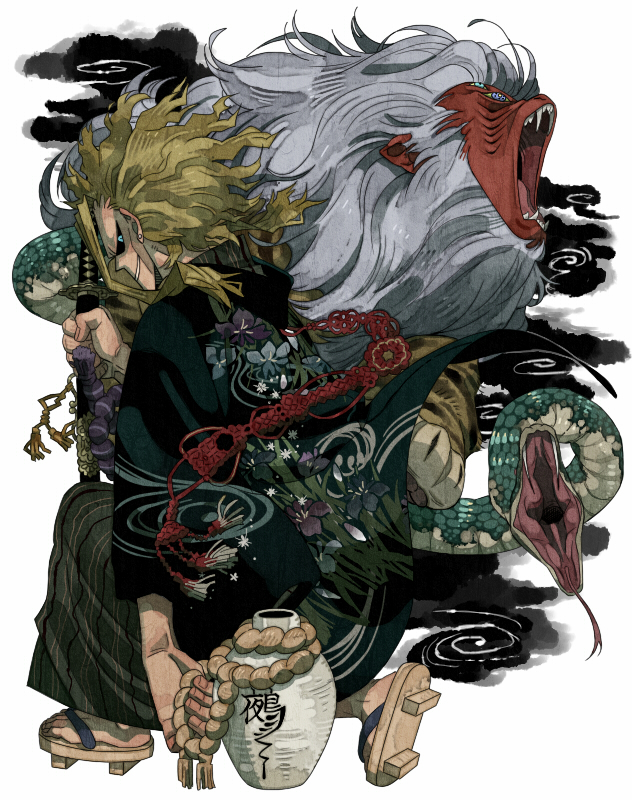 all might and yagi toshinori (boku no hero academia) drawn by nekodou_(yukatin1000)
