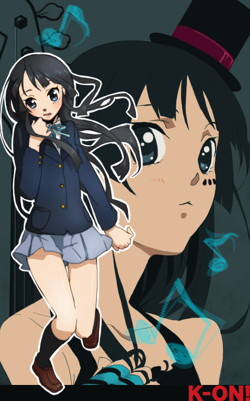 akiyama mio (k-on!) drawn by kurage_(huwahuwaru_n)