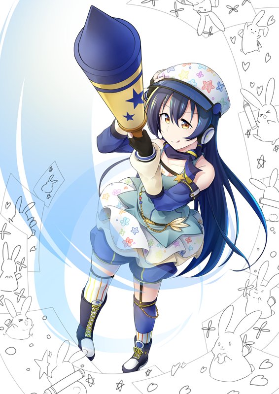 sonoda umi (love live! and 2 more) drawn by morugen