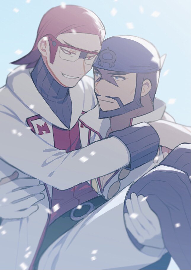 archie and maxie (pokemon and 1 more) drawn by hozu_(hozumi)