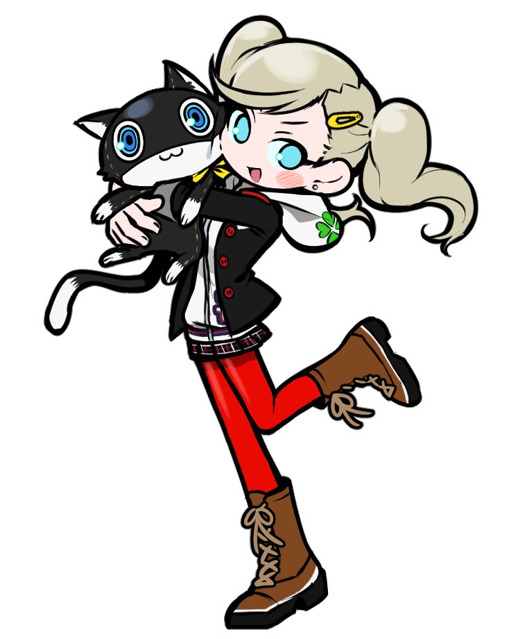 takamaki anne and morgana (persona and 1 more) drawn by jjjjtaaaku