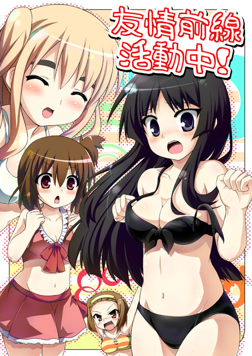 akiyama mio, hirasawa yui, tainaka ritsu, and kotobuki tsumugi (k-on!) drawn by tekehiro