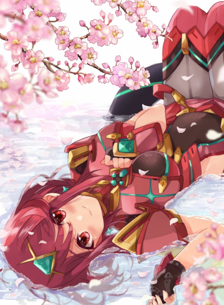 pyra (xenoblade chronicles and 2 more) drawn by konoha2014