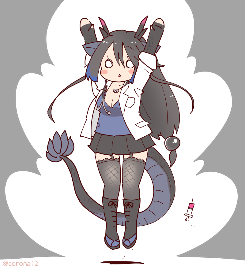 black dragon (kemono friends and 1 more) drawn by coroha