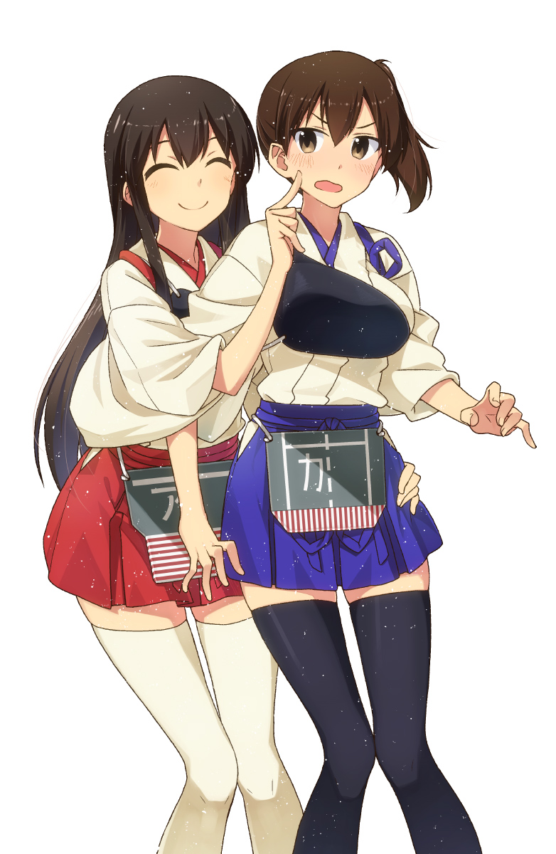kaga and akagi (kantai collection) drawn by hakui_ami