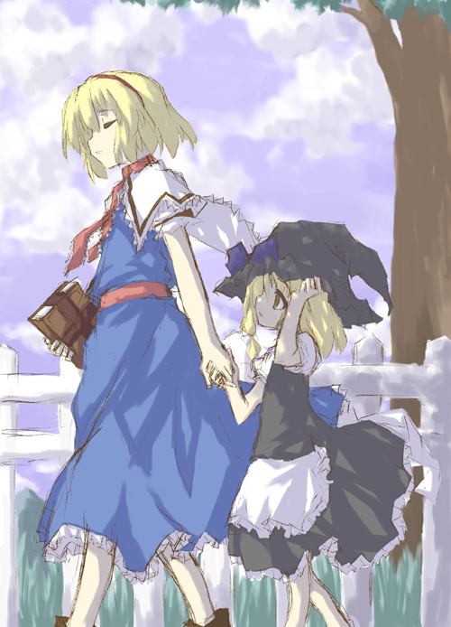 kirisame marisa and alice margatroid (touhou) drawn by sakuraba_yuuki