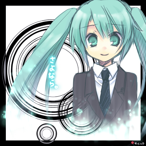 hatsune miku (vocaloid and 1 more) drawn by yuh