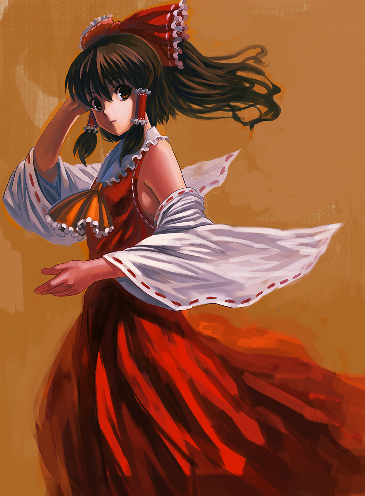 hakurei reimu (touhou) drawn by rin-t_(superhornet)
