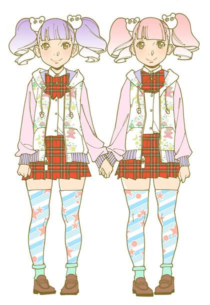 ooshita mahiro and ogi mahiru (otome no teikoku) drawn by kishi_torajirou