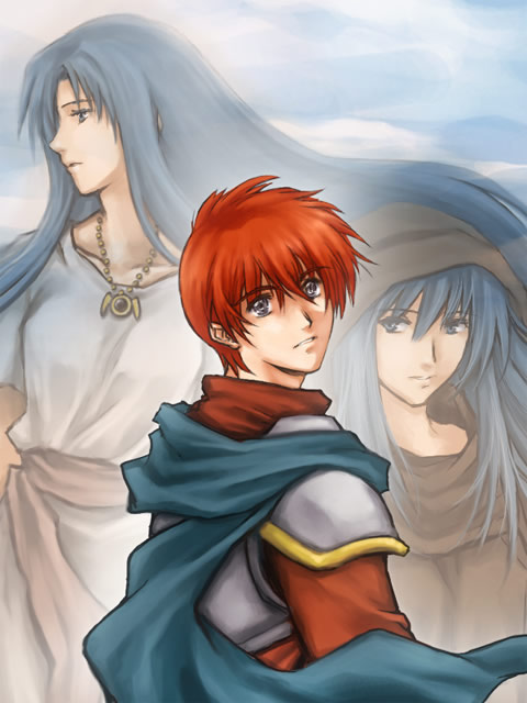 adol christin, feena, and reah (ys and 1 more) drawn by shouki