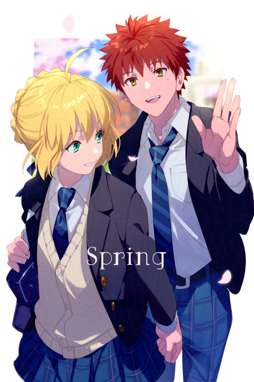artoria pendragon, emiya shirou, saber, and mandricardo (fate and 2 more) drawn by echo_(circa)