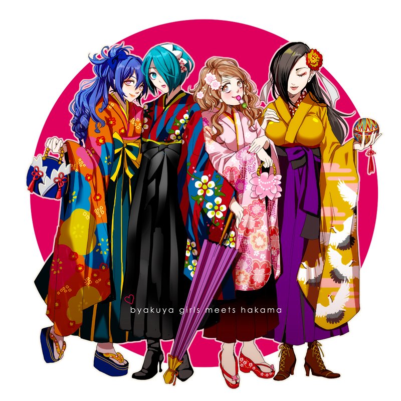 kagero, hana, oboro, and setsuna (fire emblem and 1 more) drawn by tsuko_(25mnts)