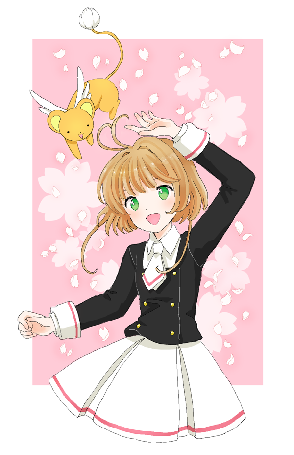 kinomoto sakura and kero (cardcaptor sakura and 1 more) drawn by haruyama_(255115)
