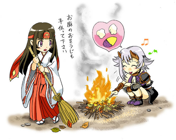 tomoe, musha miko tomoe, and shizuka (queen's blade) drawn by choshichiro