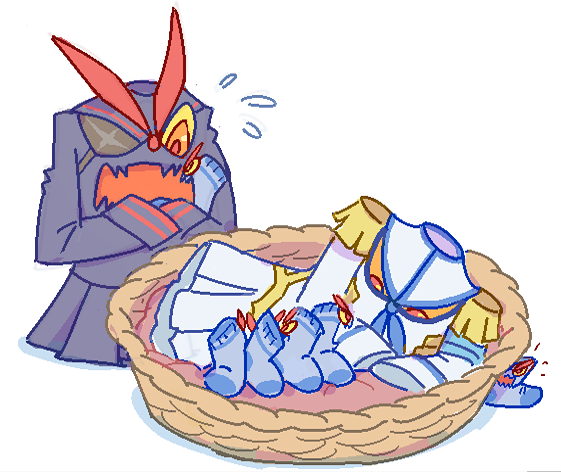 senketsu and junketsu (kill la kill) drawn by supahbeefcakes