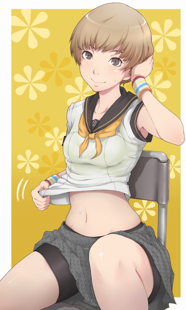 satonaka chie (persona and 1 more) drawn by ina_(gokihoihoi)