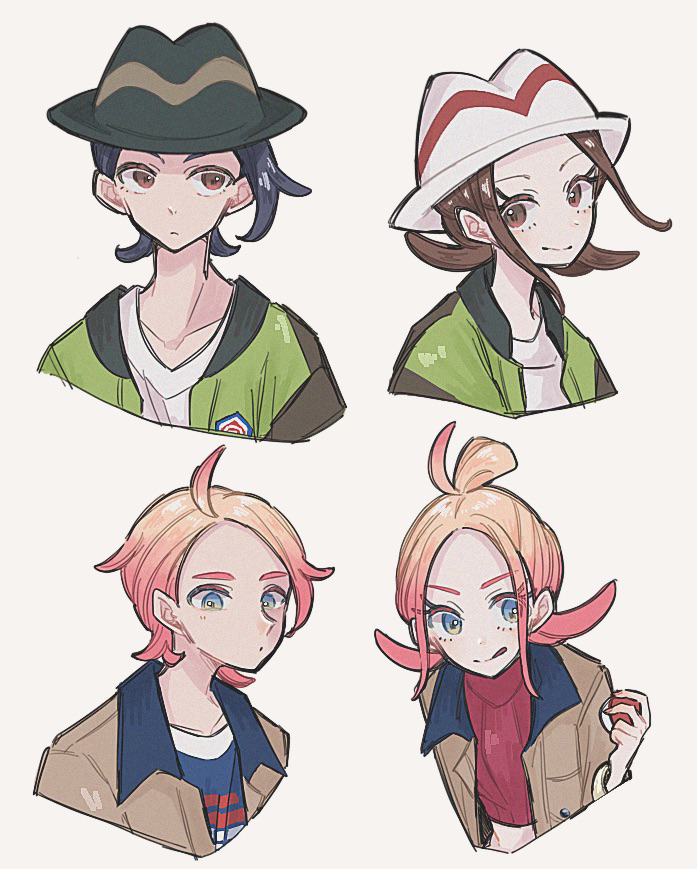 taunie, harmony, paxton, and urbain (pokemon and 1 more) drawn by enekonoshippo27