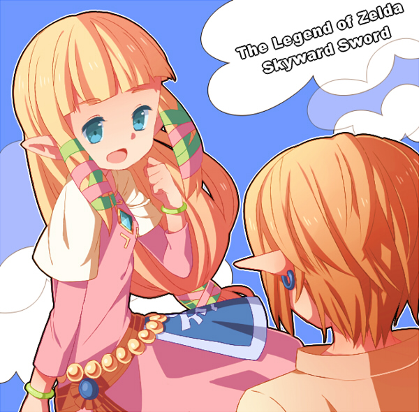 link and princess zelda (the legend of zelda and 1 more) drawn by kashiwa_(hariru128)