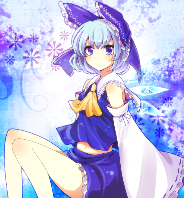 hakurei reimu and cirno (touhou) drawn by kurami_(kohaku.)