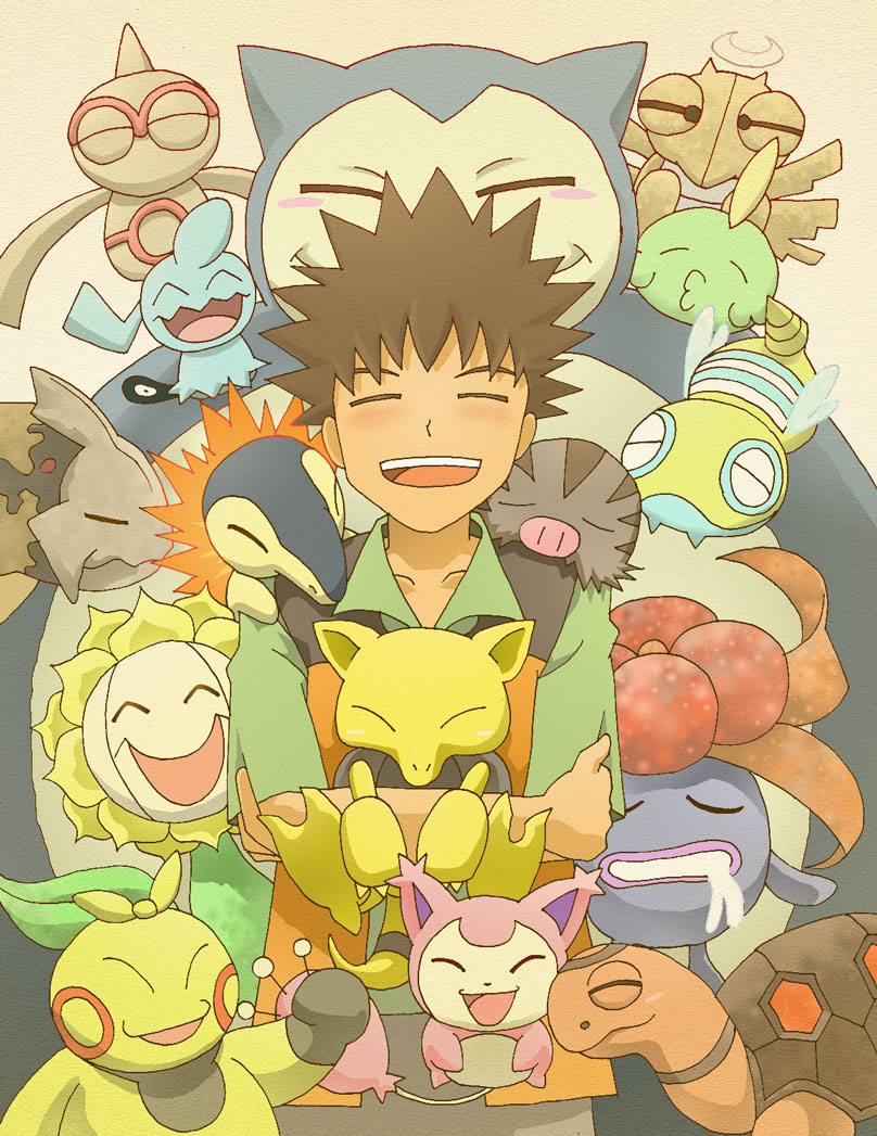 cyndaquil, snorlax, brock, skitty, torkoal, and 11 more (pokemon and 1 more) drawn by kageboushi