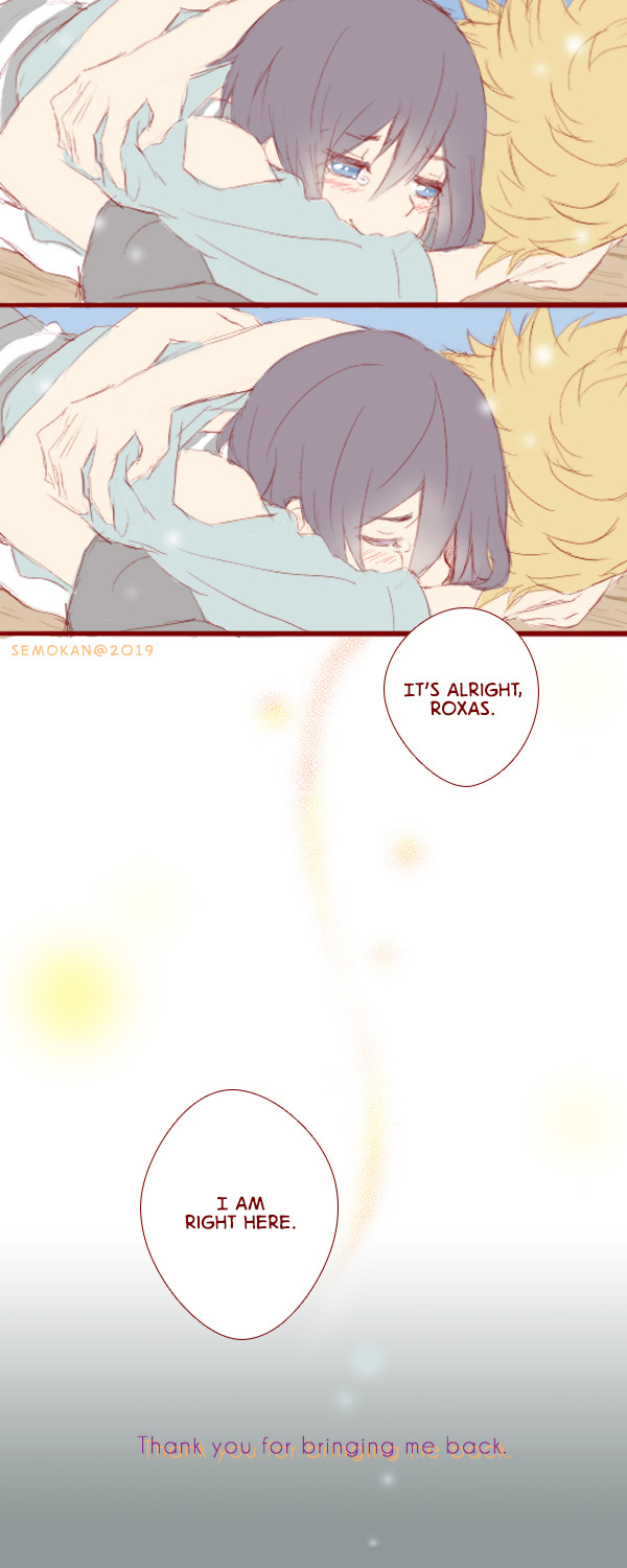 roxas and xion (kingdom hearts and 1 more) drawn by semokan